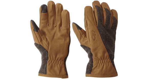 Outdoor Research Merino Work Gloves, Tan/Grizzly Brown, Extra Large, 2776331931009