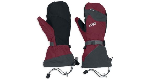 Outdoor Research Meteor Mitts - Men's-Small-Retro Red/Charcoal