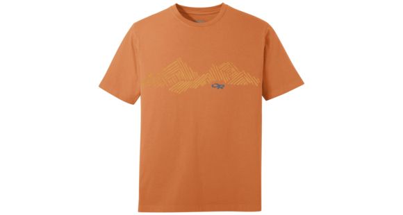 Outdoor Research Mountain Stripe Tee, Men's, Ember, XL, 265930-ember-XL