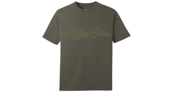Outdoor Research Mountain Stripe Tee, Men's, Fatigue, S, 265930-fatigue-S