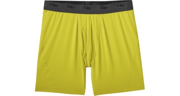 Outdoor Research Next to None Boxer Briefs - Men's, Citron, Medium, 6in, 2744101779007