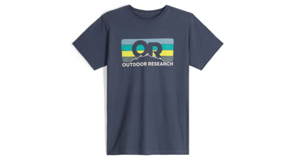 Outdoor Research OR Advocate Stripe T-Shirt, Naval Blue/Verdant, Large, 3002232621008
