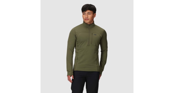Outdoor Research Vigor Grid Fleece Half Zip - Men's, Ranger Green, Extra Large, 3005012288009