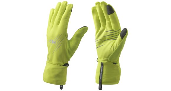 Outdoor Research Overdrive Convertible Glove - Men's-Charcoal Heather/Lemongrass-Small