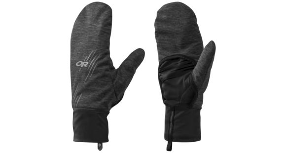 Outdoor Research Overdrive Convertible Glove - Men's-Heather/Black-Large