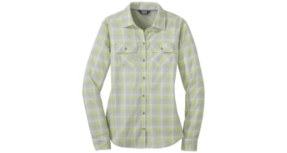 Outdoor Research Passage Long Sleeve Shirt - Women's, Alloy Plaid, Extra Large, 2692631499009