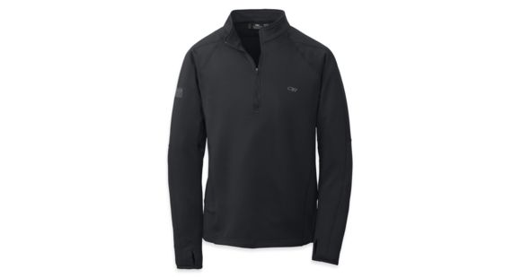 Outdoor Research Radiant LT Zip Top - Men's-Black-Small