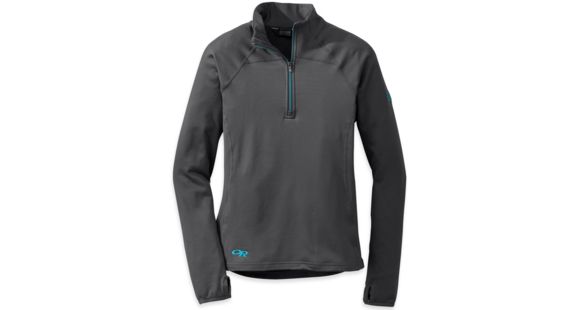 Outdoor Research Radiant LT Zip Top - Women's-Charcoal/Rio-Medium, CHARCOAL-RIO-MEDIUM
