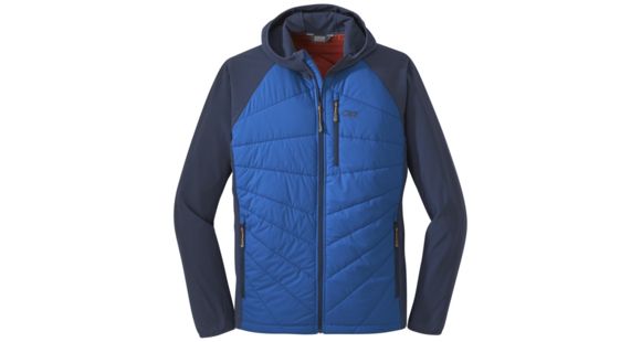 Outdoor Research Refuge Hybrid Hooded Jacket - Men's, Cobalt/Naval Blue, Medium, 2691801342007