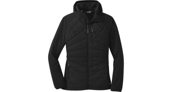 Outdoor Research Refuge Hybrid Hooded Jacket - Women's, Black, Extra Small, 2691980001005