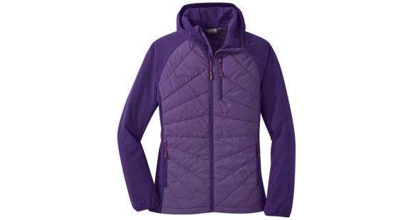 Outdoor Research Refuge Hybrid Hooded Jacket - Women's, Purple Haze/Dark Basalt, Extra Small, 2691981528005