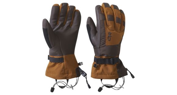 Outdoor Research Revolution Gloves - Men's, Saddle/Dark Roast, Small, 2433451683006
