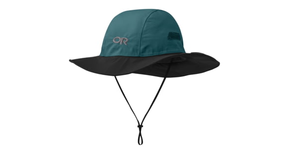 Outdoor Research Seattle Rain Hat, Mediterranean/Black, XL, 2801351838009