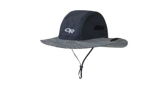 Outdoor Research Seattle Rain Hat, Black/Echo, Extra Large