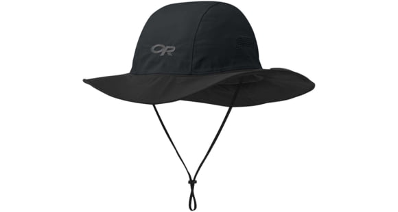 Outdoor Research Seattle Rain Hat, Black, Small, 2801350001006