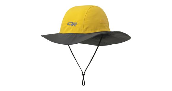 Outdoor Research Seattle Rain Hat, Yellow/Dark Grey, Small, 243505