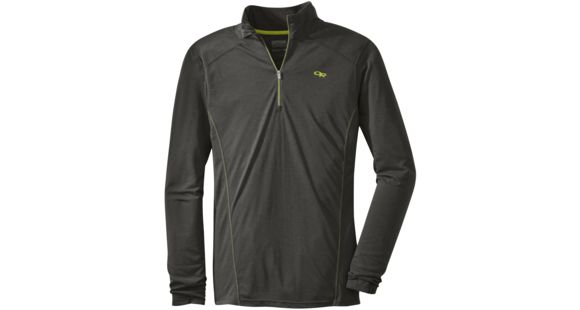 Outdoor Research Sequence Long-Sleeve Zip Top - Men's-Charcoal/Lemongrass-Medium, 412024