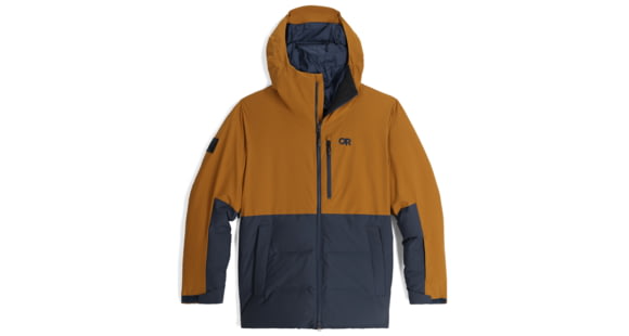 Outdoor Research Snowcrew Down Jacket - Mens, Bronze/Naval Blue, Large, 3004612520008