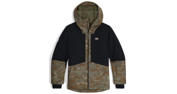 Outdoor Research Snowcrew Jacket - Men's, Ranger Green Camo/Black, Small, 2831902782006