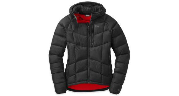 Outdoor Research Sonata Ultra Hooded Jacket - Women's-Black/Flame-Medium, 321689