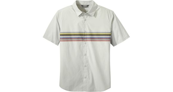 Outdoor Research Strata Short Sleeve Shirt - Men's, Pebble Stripe, Small, 2744251815006