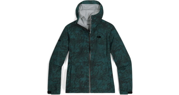 Outdoor Research Stratoburst Stretch Rain Jacket - Women's, Douglas Fir Print, Small, 3008942848006