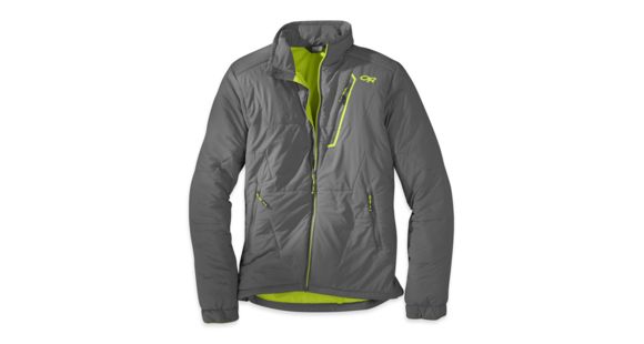 Outdoor Research Superlayer Jacket - Men's-Pewter/Lemongrass-XX-Large