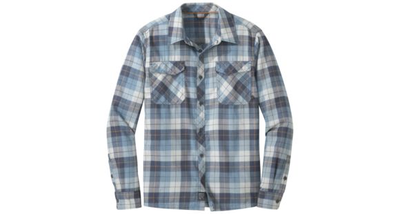 Outdoor Research Tangent II Long Sleeve Shirt - Men's, Naval Blue Plaid, Small, 2681211400006