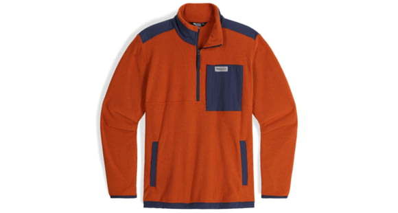 Outdoor Research Trail Mix Quarter Zip Pullover - Men's, Terra/Naval Blue, 3XL, 3001362565011