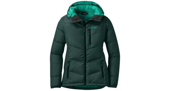 Outdoor Research Transcendent Down Hoodie - Women's, Fir, Extra Large, 2681051858009