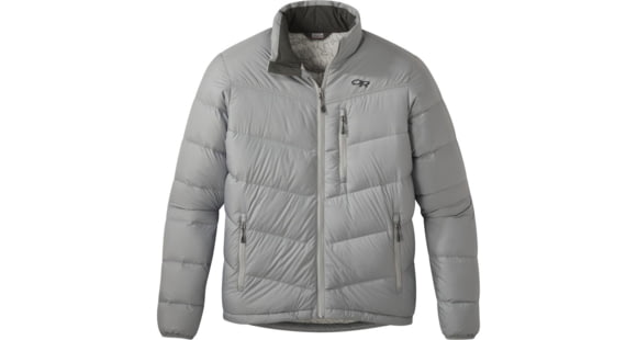 Outdoor Research Transcendent Down Jacket - Mens, Light Pewter, Large, 2680851564008