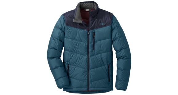 Outdoor Research Transcendent Down Jacket - Men's, Prussian Blue/Ink, Large, 2680851609008