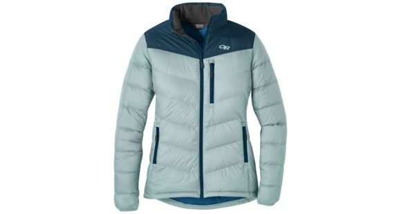 Outdoor Research Transcendent Down Jacket - Women's, Waterfall/Prussian Blue, Extra Large, 2681061628009