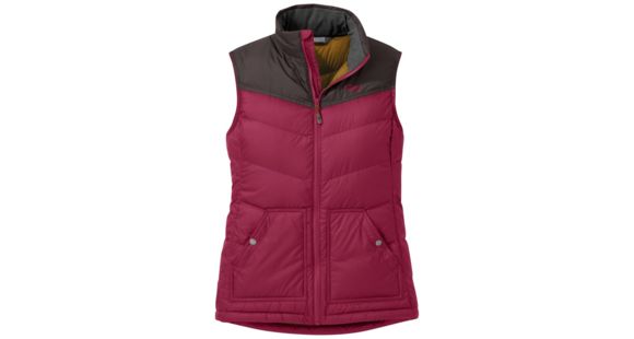 Outdoor Research Transcendent Down Vest - Women's, Beet/Dark Roast, Extra Small, 2681071588005