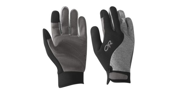 Outdoor Research Upsurge Paddle Gloves, Black/Charcoal Heather, Medium, 2692861223007