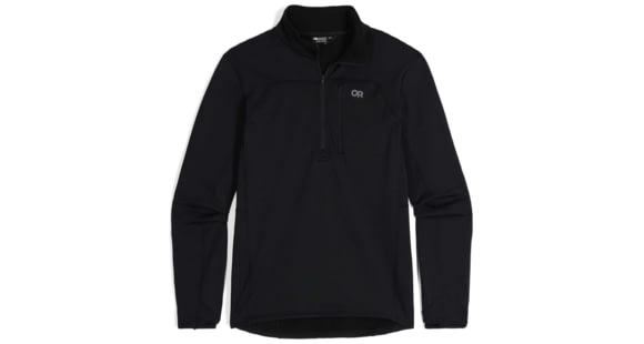 Outdoor Research Vigor Grid Fleece Half Zip Shirt - Men's, Black, Large, 3005010001008