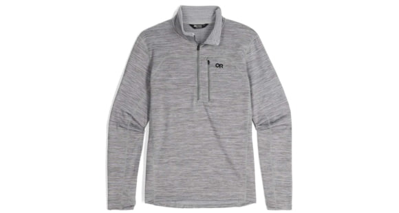 Outdoor Research Vigor Grid Fleece Half Zip Shirt - Men's, Grey Heather, Medium, 3005011050007