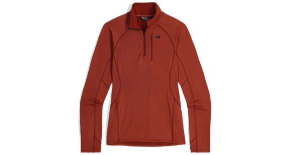 Outdoor Research Vigor Grid Fleece Quarter Zip Hoodie - Women's, Brick, Extra Small, 3005230465005