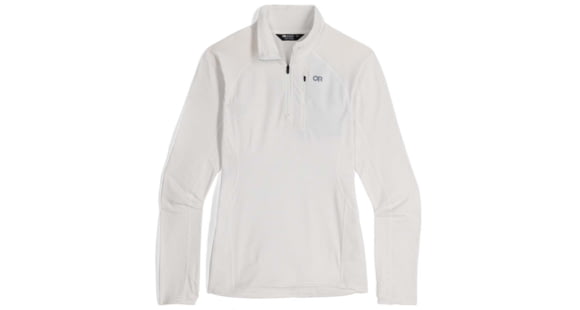 Outdoor Research Vigor Grid Fleece Quarter Zip Hoodie - Women's, Snow, Medium, 3005232033007