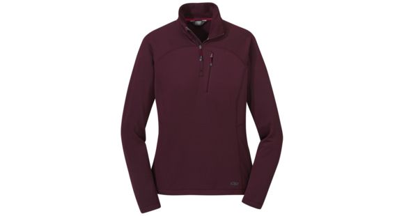 Outdoor Research Vigor Quarter Zip - Women's, Large, Cacao, 2714741567008