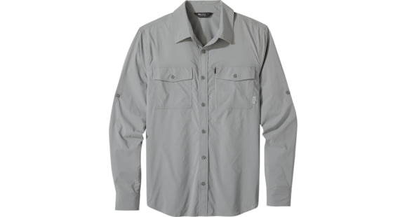 Outdoor Research Way Station Long Sleeve Shirt - Men's, Light Pewter Heather, Large, 2799591811008