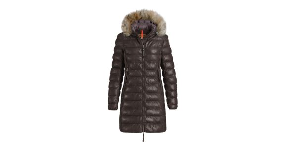 Parajumpers Demi Leather Jacket - Women's, Dark Brown, Large, 17WMPWJCKLE32-580-L