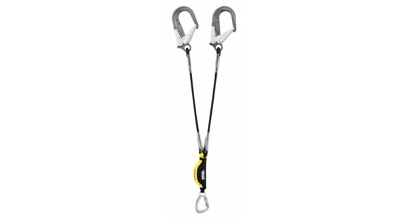 Petzl ABSORBICA-Y 80 MGO double lanyard w/energy absorber, Captive Carabiner, MGO, ANSI, 80cm, 80cm, L64YUM 80