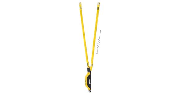 Petzl Absorbica-Y Lanyard w/Energy Absorber, Black/Yellow, 150cm, L014AA01