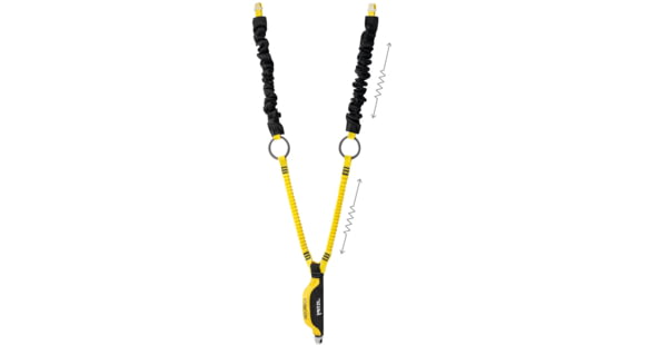 Petzl Absorbica-Y Tie-Back, Black/Yellow, L015AA00