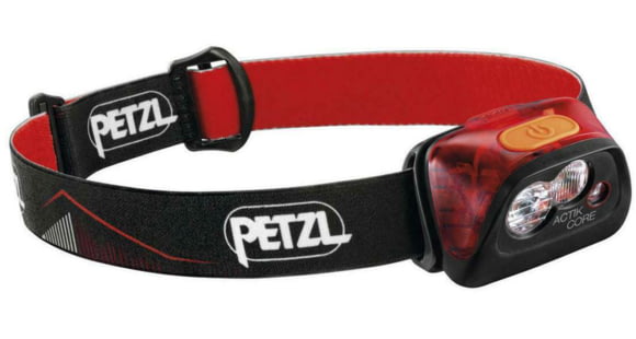 Petzl Actik LED Headlamp, LR03, Red/White, 450 Lumens, Orange, E099GA01