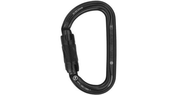 Petzl Am'D Carabiner, Black, Twist-Lock, M34A RLN
