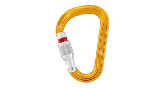 Petzl Attache Screw-Lock Carabiner, Yellow, M038AA00