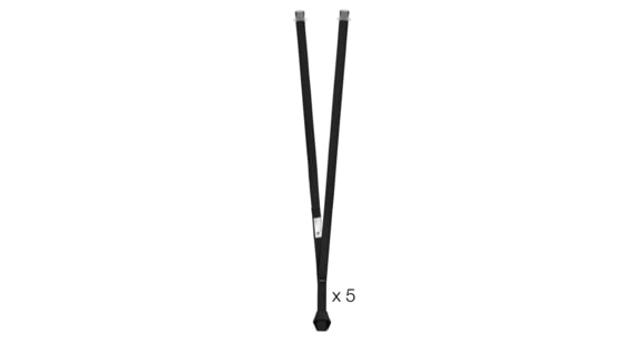 Petzl Aventex-Y Lanyard, Black, 5 Pack, L038AA03