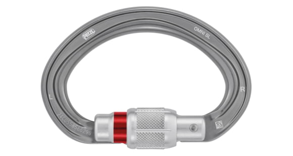 Petzl Omni Screw-Lock Carabiner, Gray, M037AA00